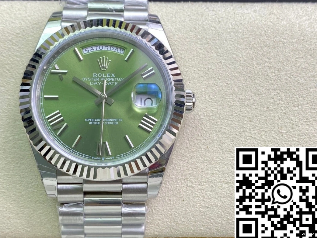 Date Rolex Factory Olive Dial M228239-0033 EW Day Green 1219